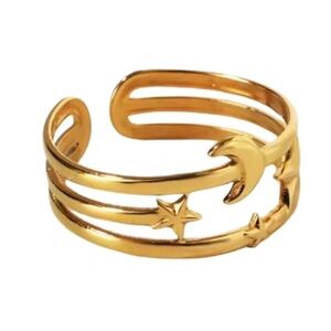 Golden Galaxy Celestial Adjustable Ring